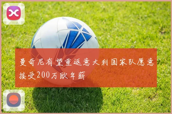 曼奇尼有望重返意大利国家队愿意接受200万欧年薪